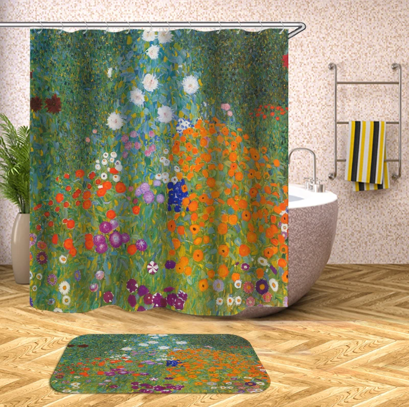 Картина занавеска для душа с крючками Ткань 3d библейские занавески для ванной комнаты s Водонепроницаемая занавеска для ванной занавеска или коврик