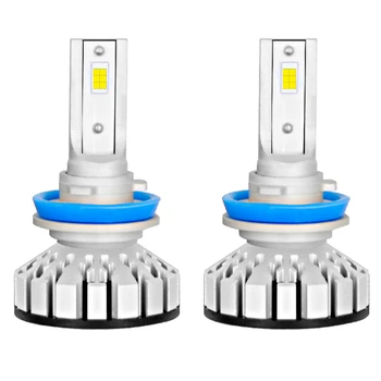 

2 X H8/H9/H11 Car Truck Headlight Bulb R8 LED 40W 4000LM 9V-36V Waterproof IP68 6000K Cold White 200m Light Range for ALL IN ONE