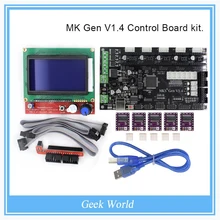 МКС Gen V1.4 Плата управления комплект с МКС Gen V1.4 RepRap доска + 5 ШТ. 8825 водитель + 12864 Графический ЖК-