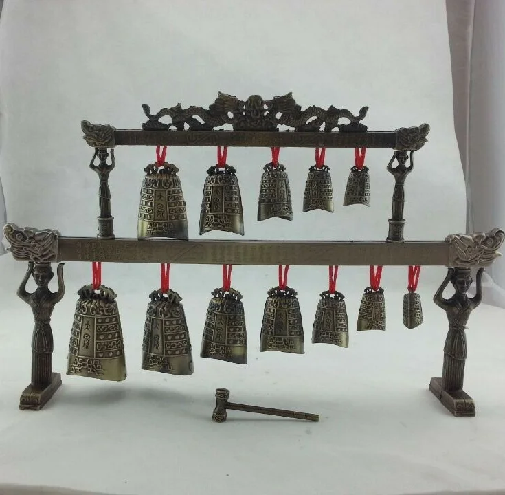 

Antique crafts decoration double layer music chime bronze device decoration musical instrument