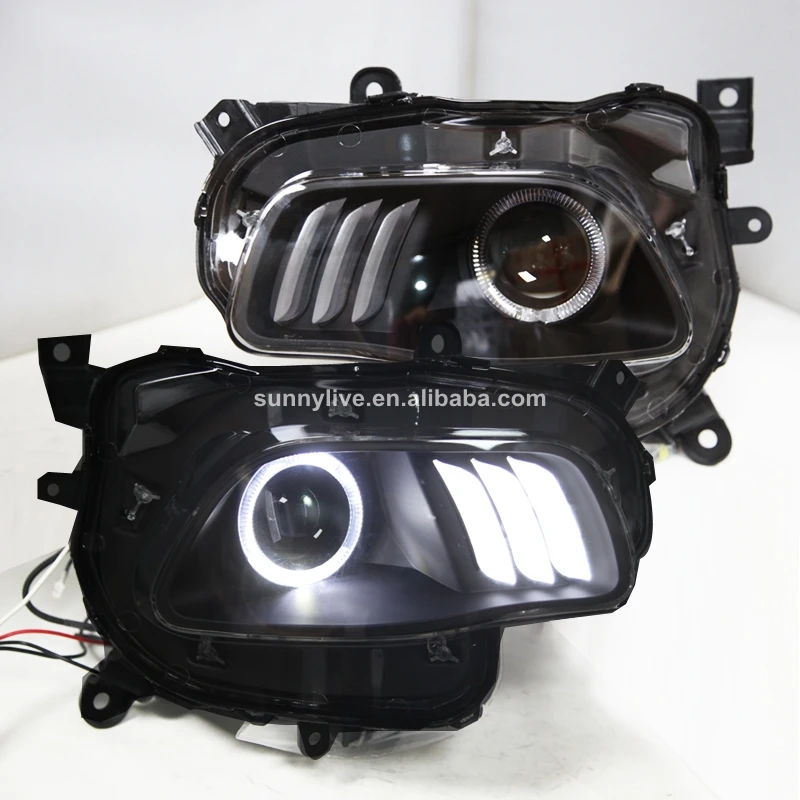 For Jeep Compass LED Headlight 2017 2018 4 Year Black Housingin Car
