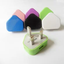 Adaptador de Carregador de viagem Portátil Triângulo adaptador UK plug Carregador de Parede AC USB Para O telefone móvel