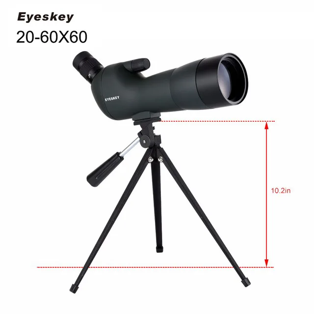 Eyeskey под углом 20-60x60 зум Водонепроницаемый Зрительная труба с штатив BAK4 для охоты Наблюдение за птицами