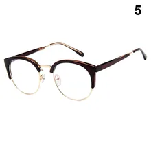 Высокий 1 шт винтажный с прозрачными стеклами очки половинчатая металлическая рама пылезащитный легкий украшения для очков DSM