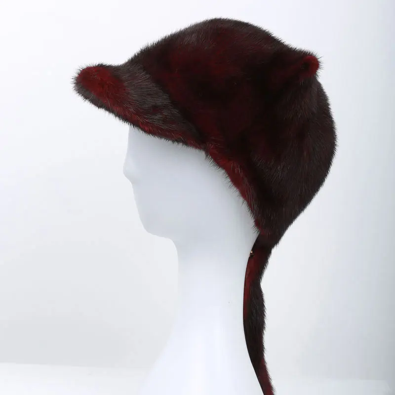 Новинка,, осенне-зимняя женская меховая шапка, женские модели, шапка из натурального меха норки, женская шапка из натурального меха, качественная DHY-61