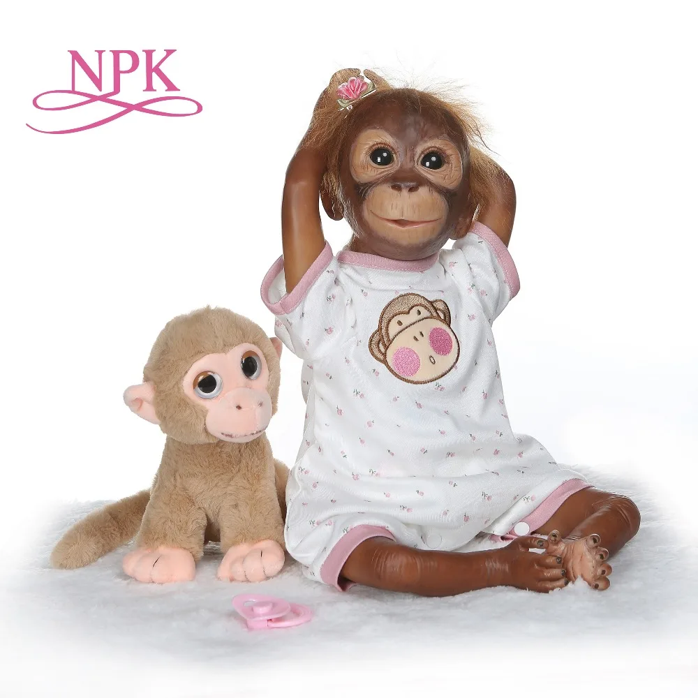 

NPK New 21inch 52CM Baby girl Dolls soft Silicone Boneca Reborn flexible Collectible art doll
