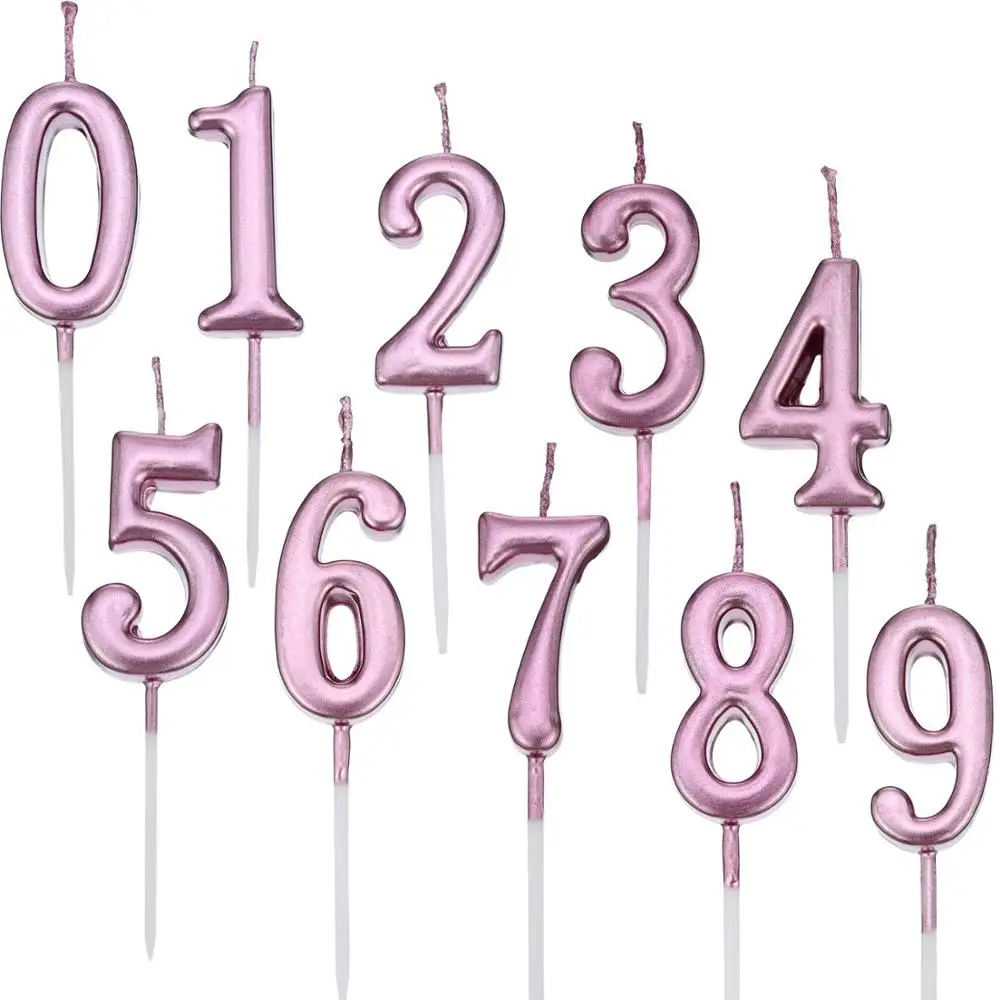 День рождения цифра свечи для торта цифра свечи номер 0-9 блеск торт Топпер украшения для дня рождения