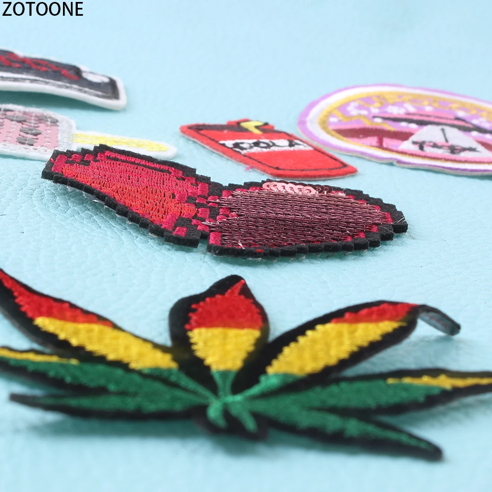 ZOTOONE 15 шт. милые нашивки для одежды в полоску с вышивкой пайетками значки наклейки