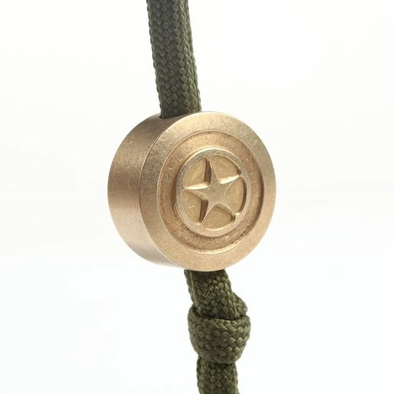 

1pcs Paracord Beads Metal Charms Star Pattern Bead Paracord Bracelet Braided DIY Pendant Knife Lanyards Decoration