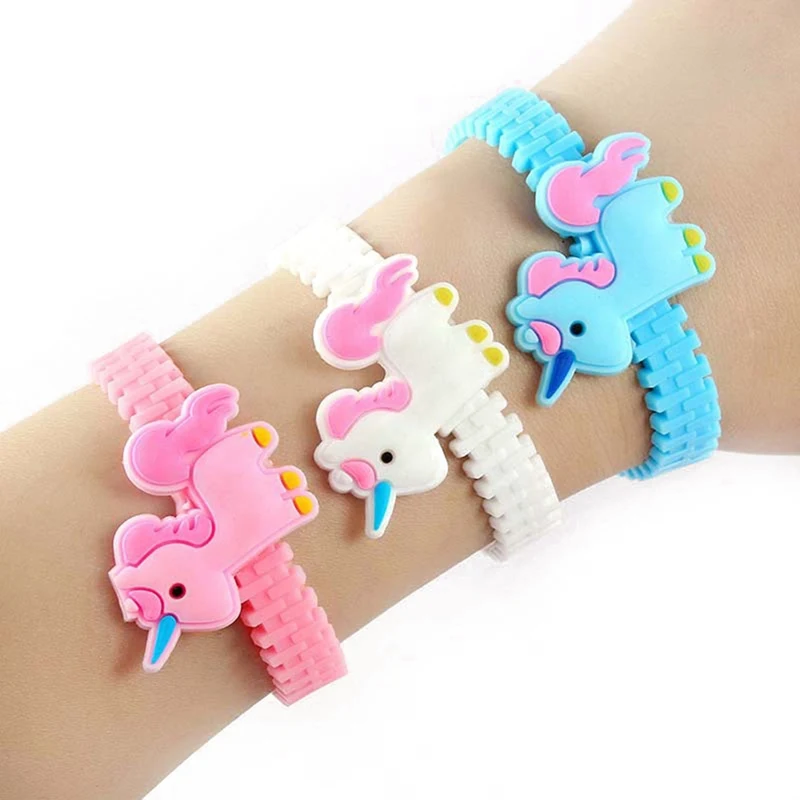 

Colorful Cute Animal Unicorn Silicone Bracelet Colorful Cartoon Anime Bracelet & Bangle Jewelry For Children Jewelry Gift