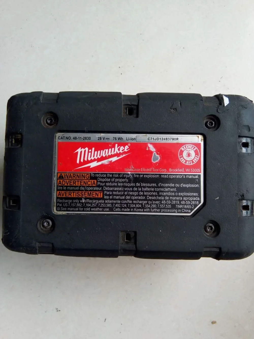 M28 28 В 76WH литий-ионный Батарея для AEG Милуоки C 12-28 DCR, M28, M28B, m28BX, MC28 V, M28 b 48-11-2830(используемых продуктов