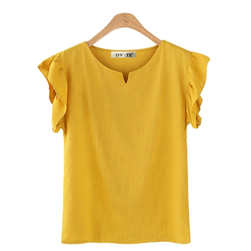 Новая модная летняя женская футболка 3XL 4XL 5XL льняная Женская футболка Базовая простая футболка женская хлопковая Сексуальная футболка большого размера - Цвет: 03