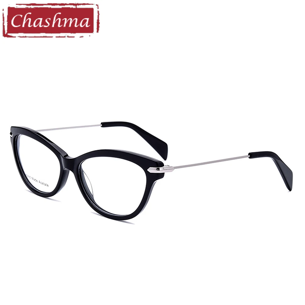 Женские ацетатные очки Chashma брендовые трендовые кошачий глаз в маленькой оправе