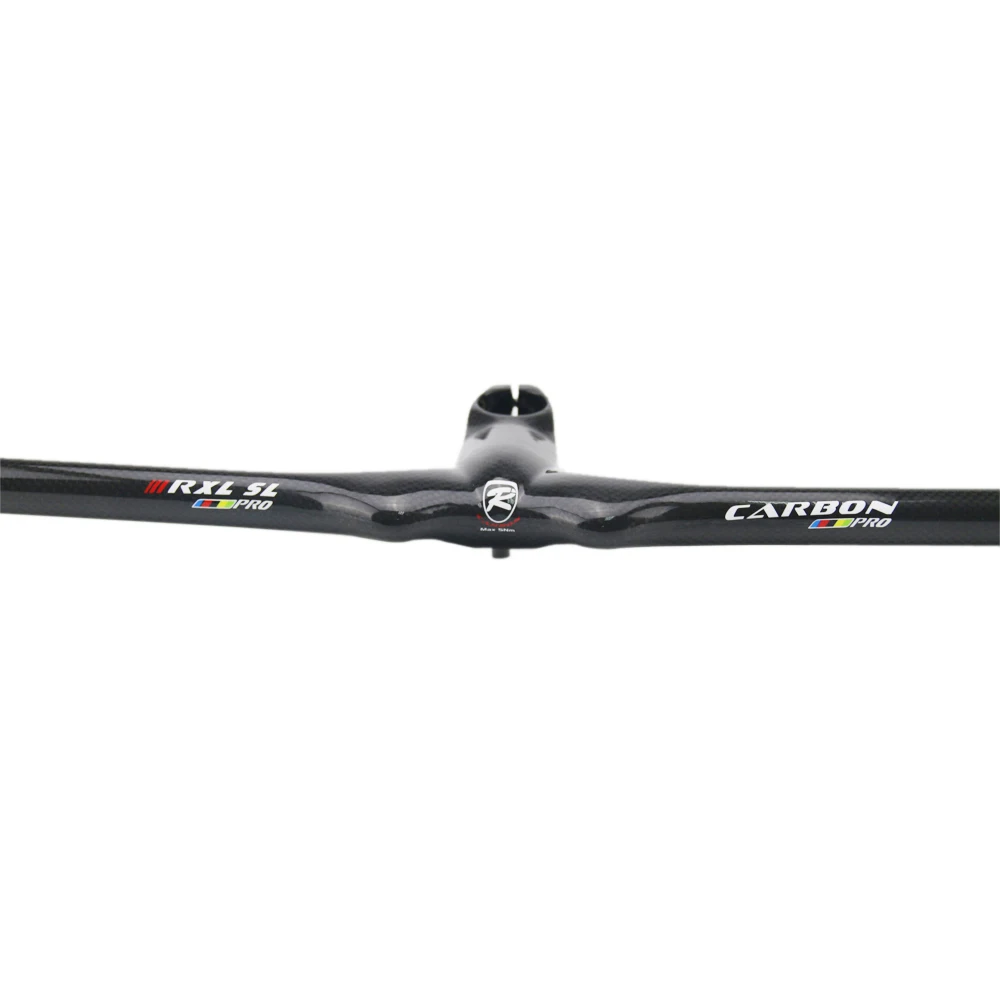 RXL SL Bicycle Handlebar Mtb 401-500mm Bike Handlebar One-Shaped 3K Glossy Full Carbon Fiber Black Bicycle Handlebars 31 (2)