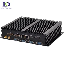 Новые 6 * com безвентиляторный промышленный компьютер core i7 i7 5550u mini pc intel hd graphics 6000 dual hdmi lan 4 м кэш desktop pc WI-FI