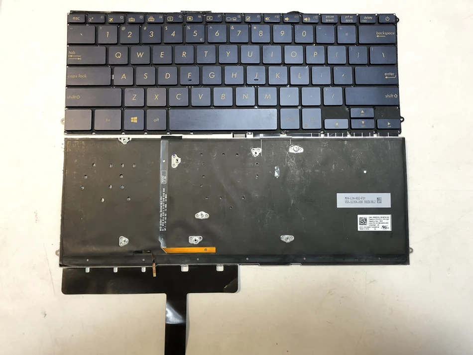 

90%news US Spanish Hebrew French Backlit Keyboard For ASUS zenbook3v Deluxe UX490 UX490CA UX490UA US SP HB FR(azerty) Layout