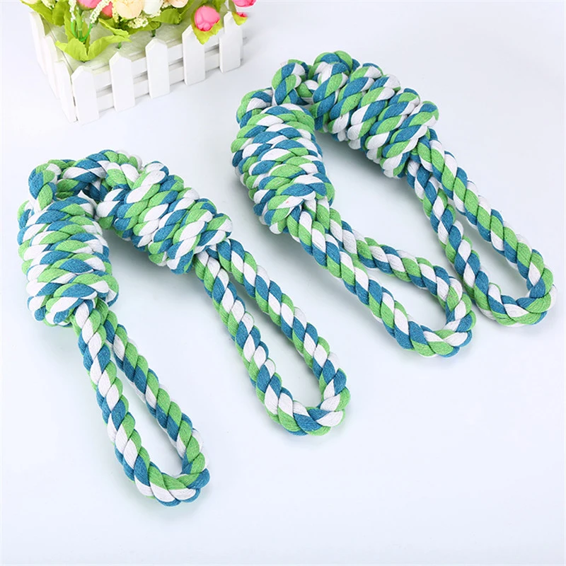 Hot Sale Pet Dog Toys Funny Chew Knot Cotton Bone Rope Puppy Dog Toy