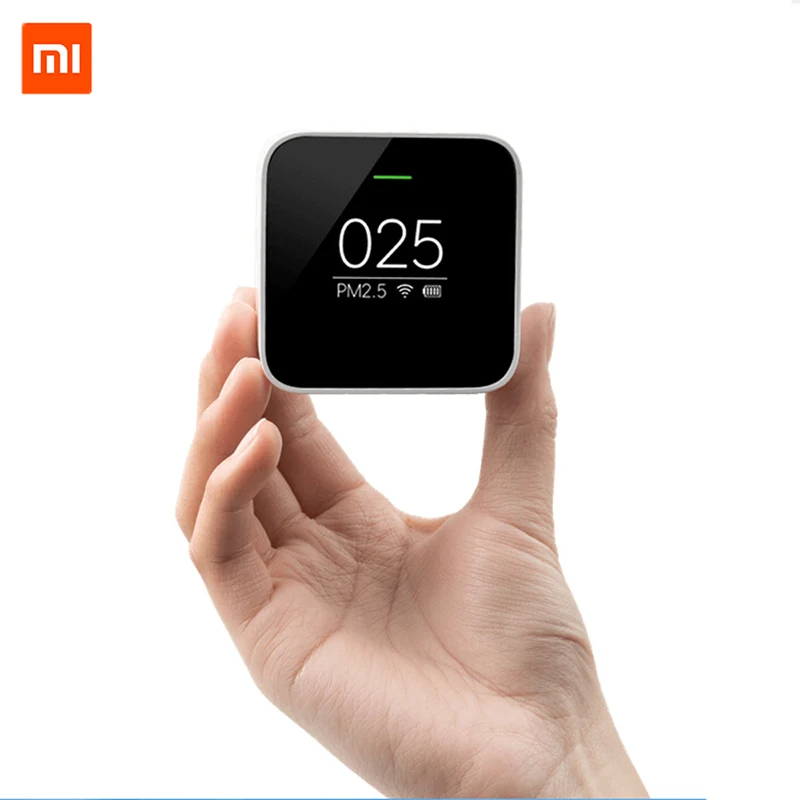 

Original Xiaomi Smart PM2.5 Air Detector 2.4GHZ Wifi Portable OLED Screen Use With Air Purifier Air Quality Monitoring