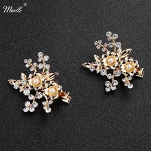 Miallo 2 шт./лот, заколки для волос золотого цвета с австрийским кристаллом, заколка для волос, аксессуары, ювелирные украшения, головные уборы, шиньоны для волос