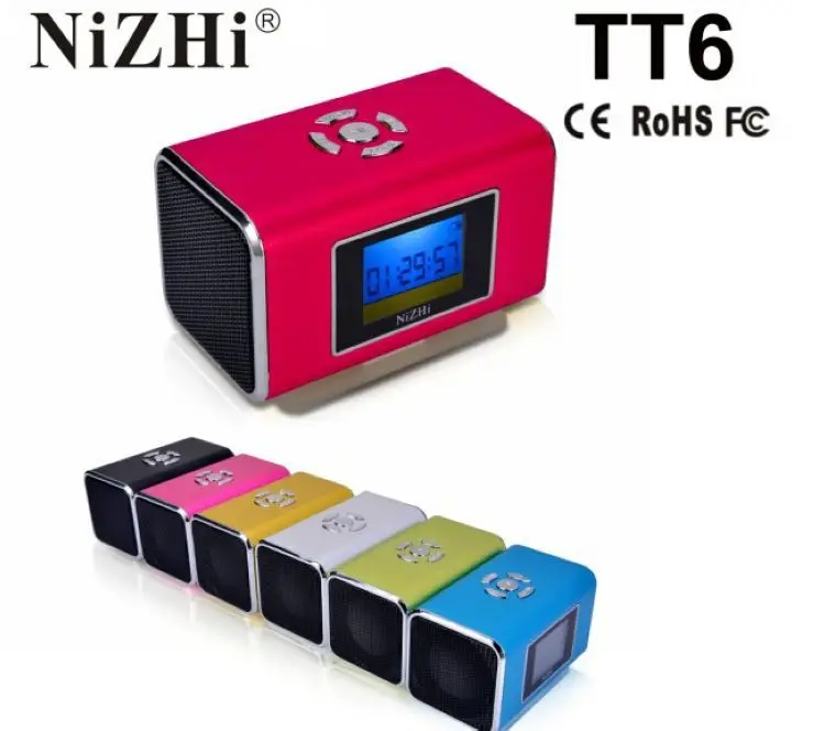 Nizhi TT6 Музыка Спикер Звуковой Ящик Цифровой Дисплей Поддержка Micro SD/TF Карта USB Disk Fm