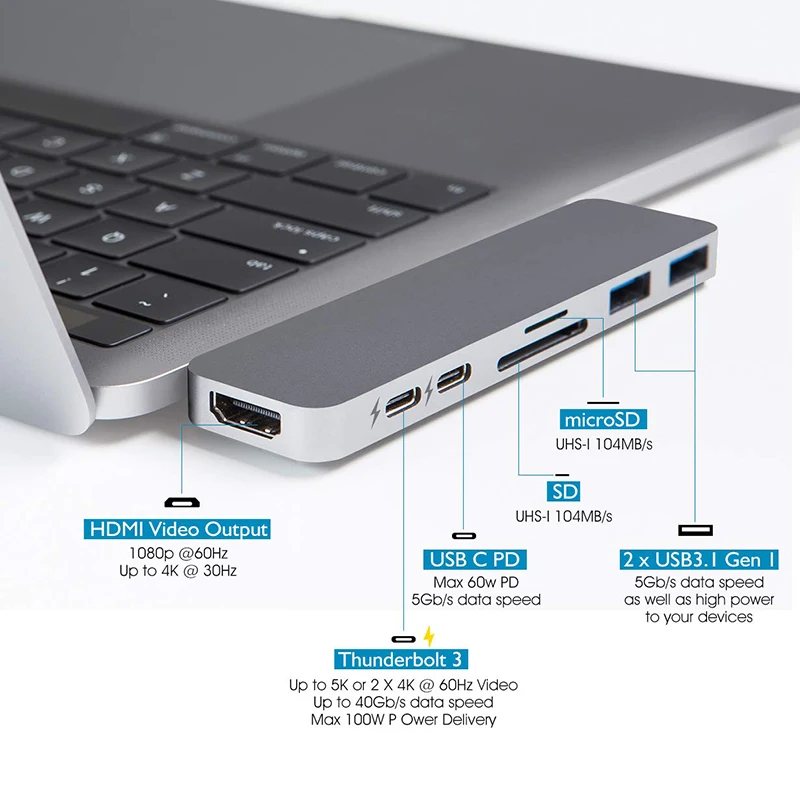 Usb type c mac. Хаб hyperdrive thunderbolt 3 usb-c hub для macbook. концентратор для macbook pro 2018. hyperdrive duo 7-in-2. макбук тайп си.