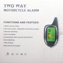 

Motorcycle Anti-theft Protection Vibration Alarm LCD Screen Two Way Motorbike Alarm System Security Alarm for Motor Scooter Horn