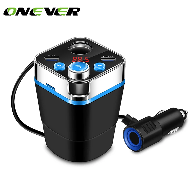 Автомобильное зарядное устройство Onever Bluetooth FM передатчик MP3 5 В 4 1 А 2 USB поддержка