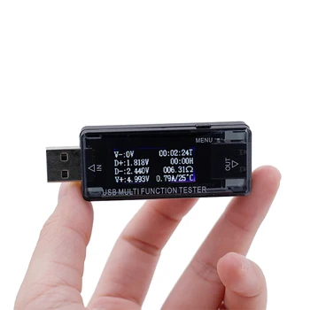 

USB 4V-30V QC 2.0 3.0 LCD Charger Capacity Tester USB Doctor Power Meter Ammeter Voltmeter Current Voltage Time off 21% off