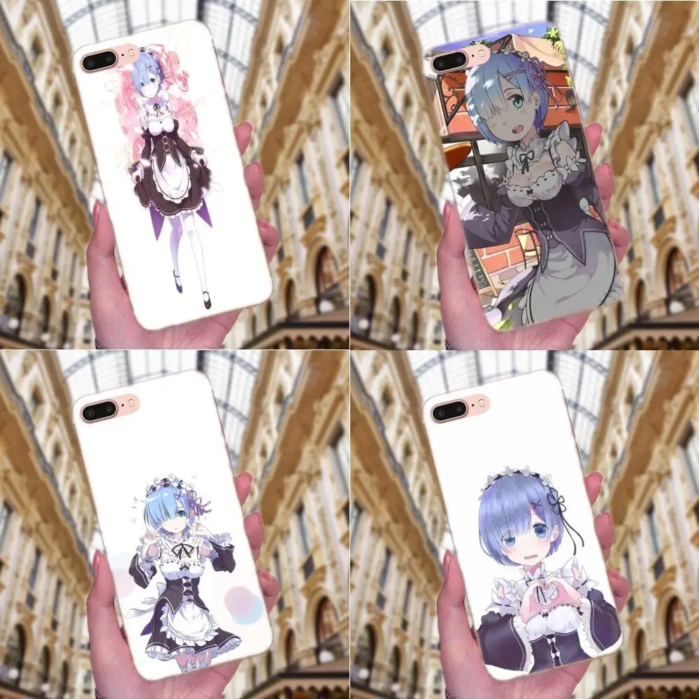 Японское аниме Lovely Girl Rem Re Zero Slim для Sony Xperia Z Z1 Z2 Z3 Z4 Z5 compact Mini M2 M4 M5 T3 E3 E5 XA XA1 XZ Premium |
