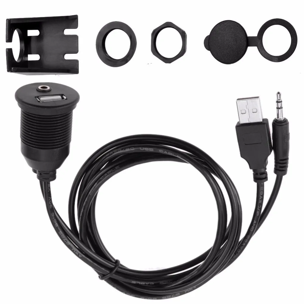 Lonleap приборной панели автомобиля Moto панель скрытого монтажа USB 2 0 3 5 мм M/F AUX