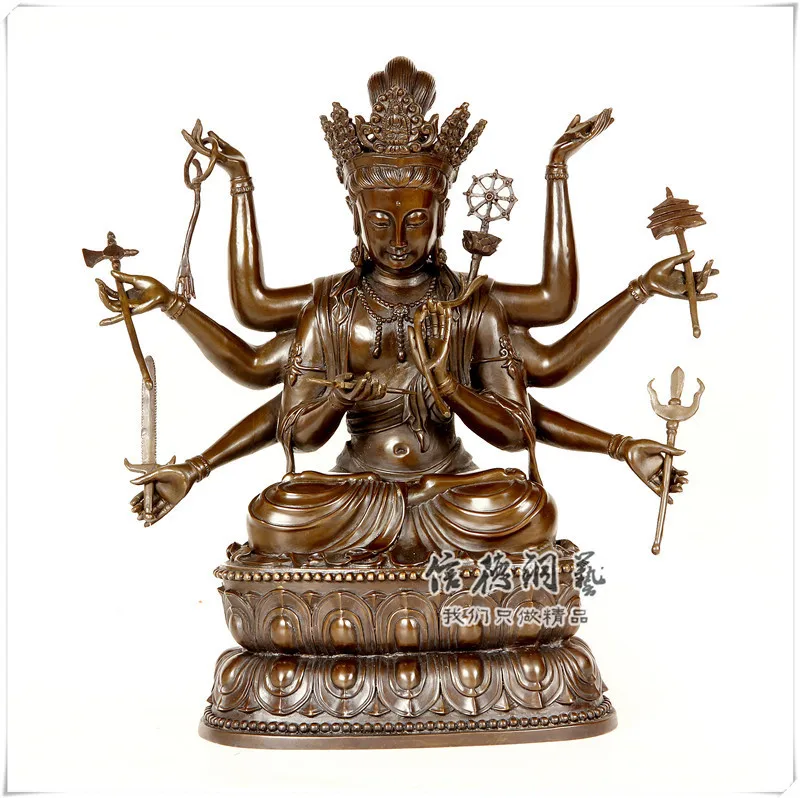 Chinese Religious Boutique Kuan Yin Cooper Bronze Antique Collection