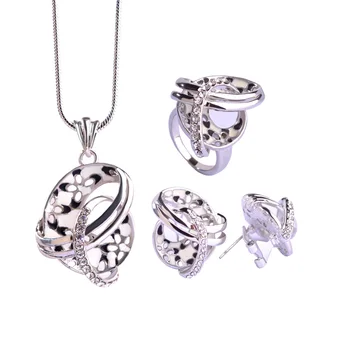 

Blucome Dubai Necklace Colar Max Brincos Wedding Rings Joias Chinese Knot Flower French Hooks Earrings Enamel Women Jewelry Sets