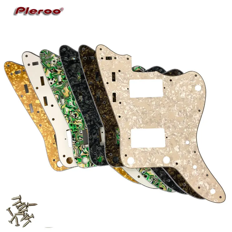 Pleroo Custom Guitar Parts-Per Battipenna Per Chitarra Mij Japan Jazz Master Con Piastra Antigraffio Humbuckers 2 Paf