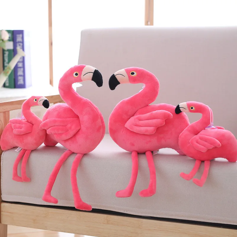 Полная длина 24 см сидя высота 15 см розовый девушка сердце Фламинго кукла плюшевые игрушки куколки произвольная отправка дети девушка