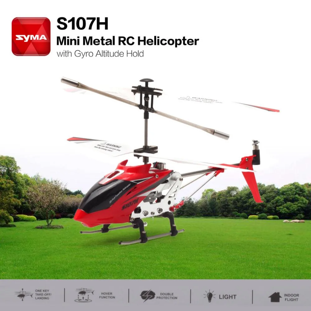

Original Syma S107H Gyro Metal 2.4G Radio 3.5H Mini Helicopter RC Remote Control Altitude Hold Drone For Toys Gift Present RTF