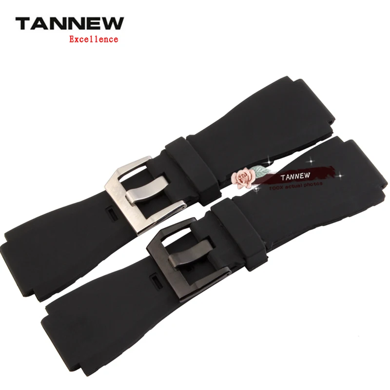 

New High Quality for bell for ross 24mm HR Rubber Watch strap band with Buckle For BR01 BR03