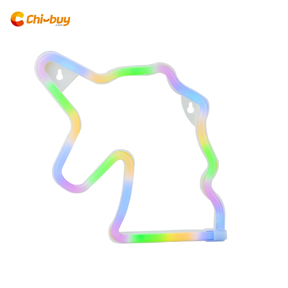 

Chibuy Unicorn LED Sign Neon light Sign Colorful Unicorn head sign LED Wall hanging neon sign light Home Decor Neon Lamp