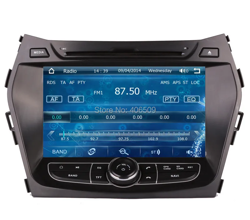 Discount 2Din Head Unit Car Radio Car DVD Player GPS Navigation for Hyundai IX45 Santa Fe 2013 with Radio BT SD AUX Auto Audio 3
