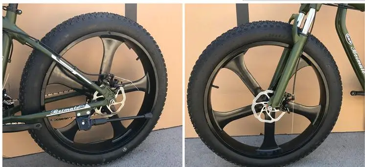 Excellent Kalosse 26*4.0 tires  21/24/27/30 speed  Folding  snow/beach  bicycle 26*17inch  new cycling bicicleta mountain bike bicycle 1