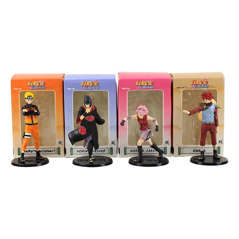 

2pcs/lot Naruto Shippuden Action Figure Naruto Uchiha Sasuke Sakura Gaara Model Toy Children Gift