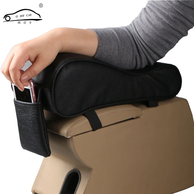 

Car Universal Armrest Box Mats Car Interior Armrest Pad Set PU Leather Styling Armrest Box Pad Armrest Top Mat Liner