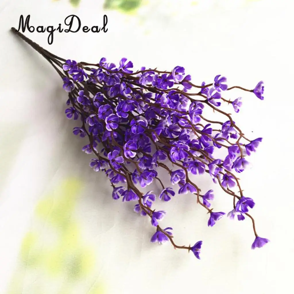 7 Forks Artificial Plum Blossom Branch Simulation Plastic Flower Branches Bouquets DIY Home Wedding Party Decor Art