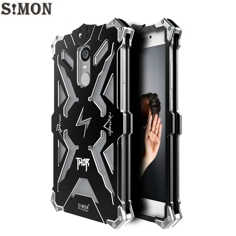 SIMON THOR IRONMAN Metal Armor Case For Xiaomi Redmi Note 4 4X CNC Anodized Aluminum Housing