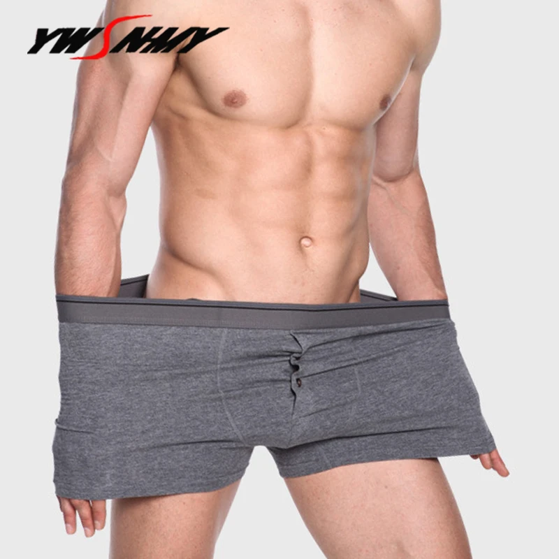 

Mens Boxers Shorts Week Underwear Solid Cotton Man Button Placket Boxer Comfortable Sexy Men Underpants Hombre Brand Boxershorts
