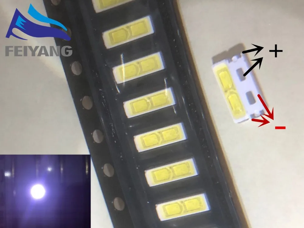 

SPECIAL-2 For 200PCS LG LED LCD Backlight TV Application LED 1W 6V 7020 Cool white LED LCD TV Backlight TV Application BD72K LED