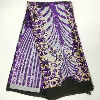 

Great qualtiy!double-colors new arrival wonderful sequins pattern Tulle lace for dress TW67 Free shipping wholesale Dress Fabric