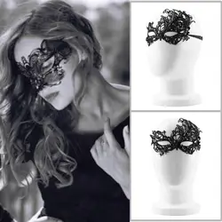 Новинка, оптовая продажа, женская черная Маскарадная маска на Хэллоуин, сексуальная женская кружевная маска с вырезом, маска для глаз для