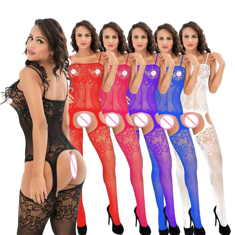 

Sexy Fun Open File One Piece Mesh Sexy Lingerie Women Sexy Erotic Costumes Female Open Crotch Underwear Costumes