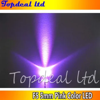 

1000pcs 5mm F5 9000mcd pink color led Lamp Ultra Bright LED