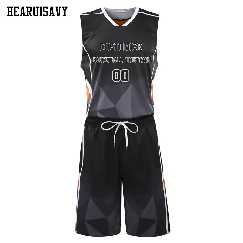 

Hearuisavy Professional Custom Basketball Uniform professional design stitc Custom Basketball Uniforms Double Sided